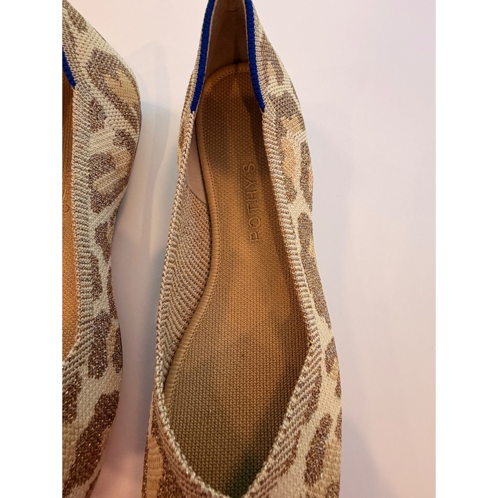 Rothy's The Flat Leopard Print Knit Shoes Women's 9 EUC - Picture 3 of 6